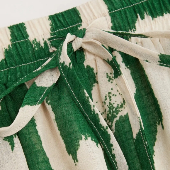 NWT Cider Mid-Rise Green Abstract Print Wide Leg Pants Size 4X - Picture 6 of 8